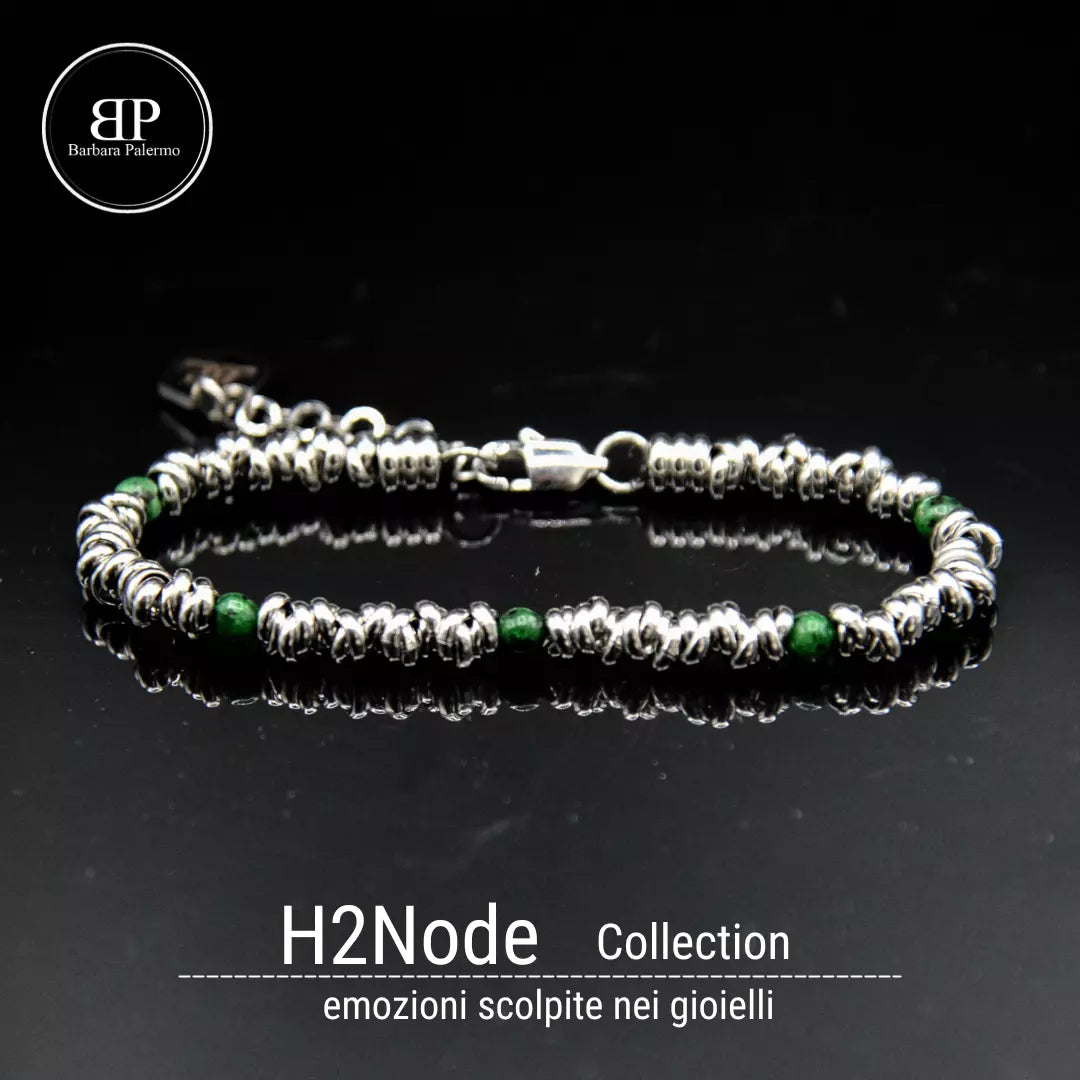 H2Node Bracelet with Green Jasper