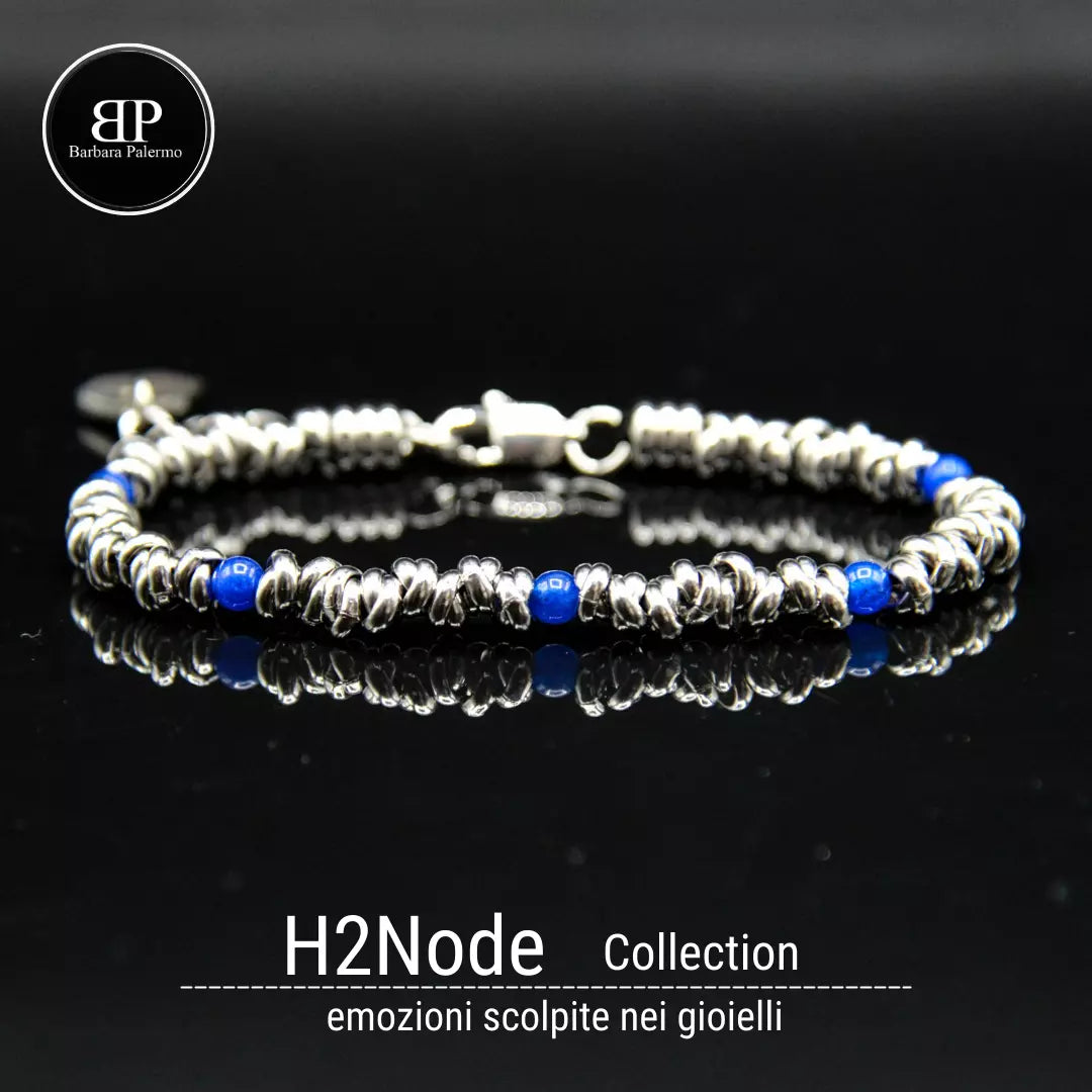 Bracciale H2Node con Agata Blu