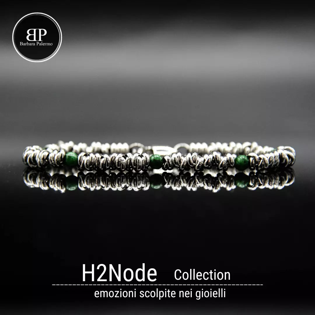 H2Node Bracelet with Green Jasper