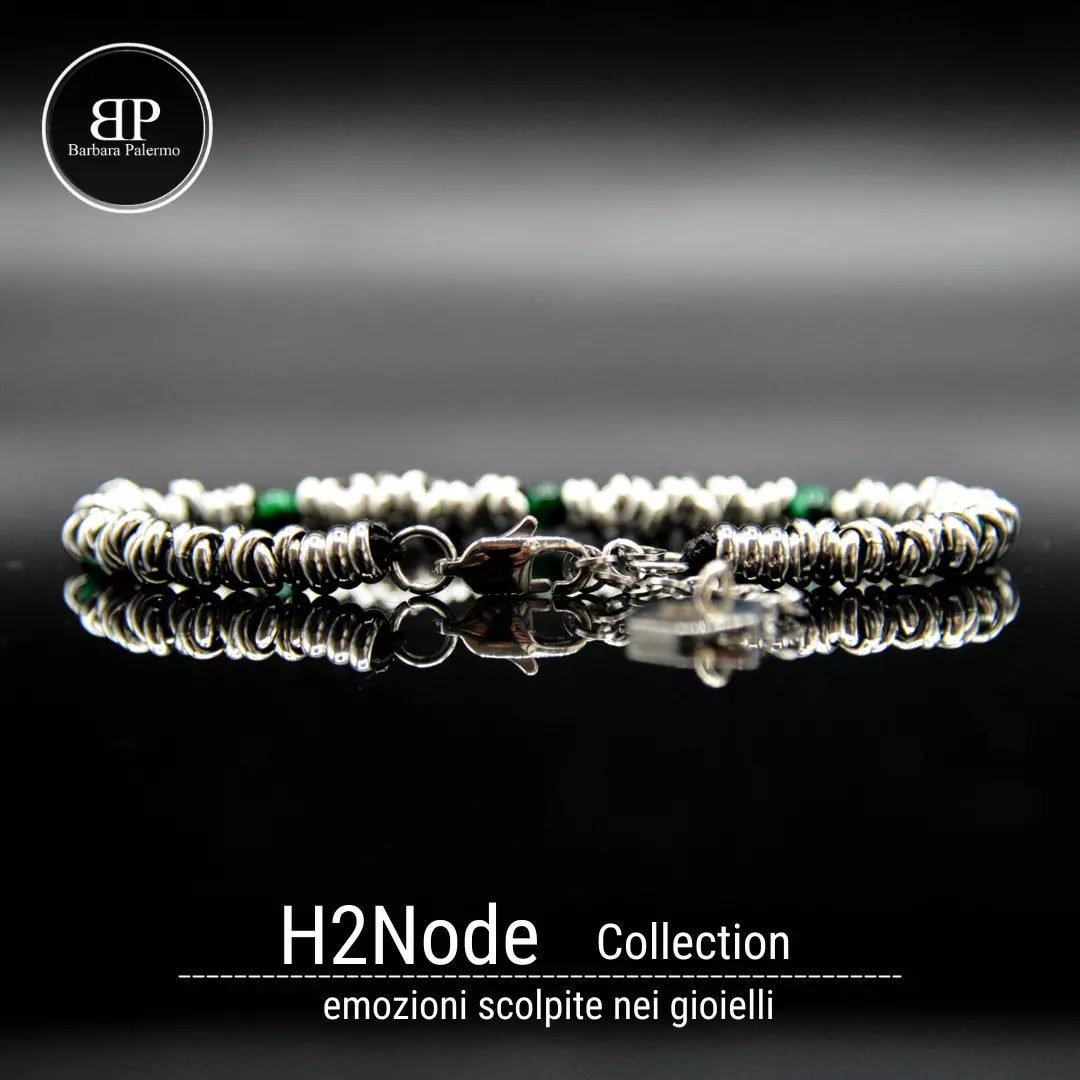 Bracciale H2Node - Occhio di Tigre verde