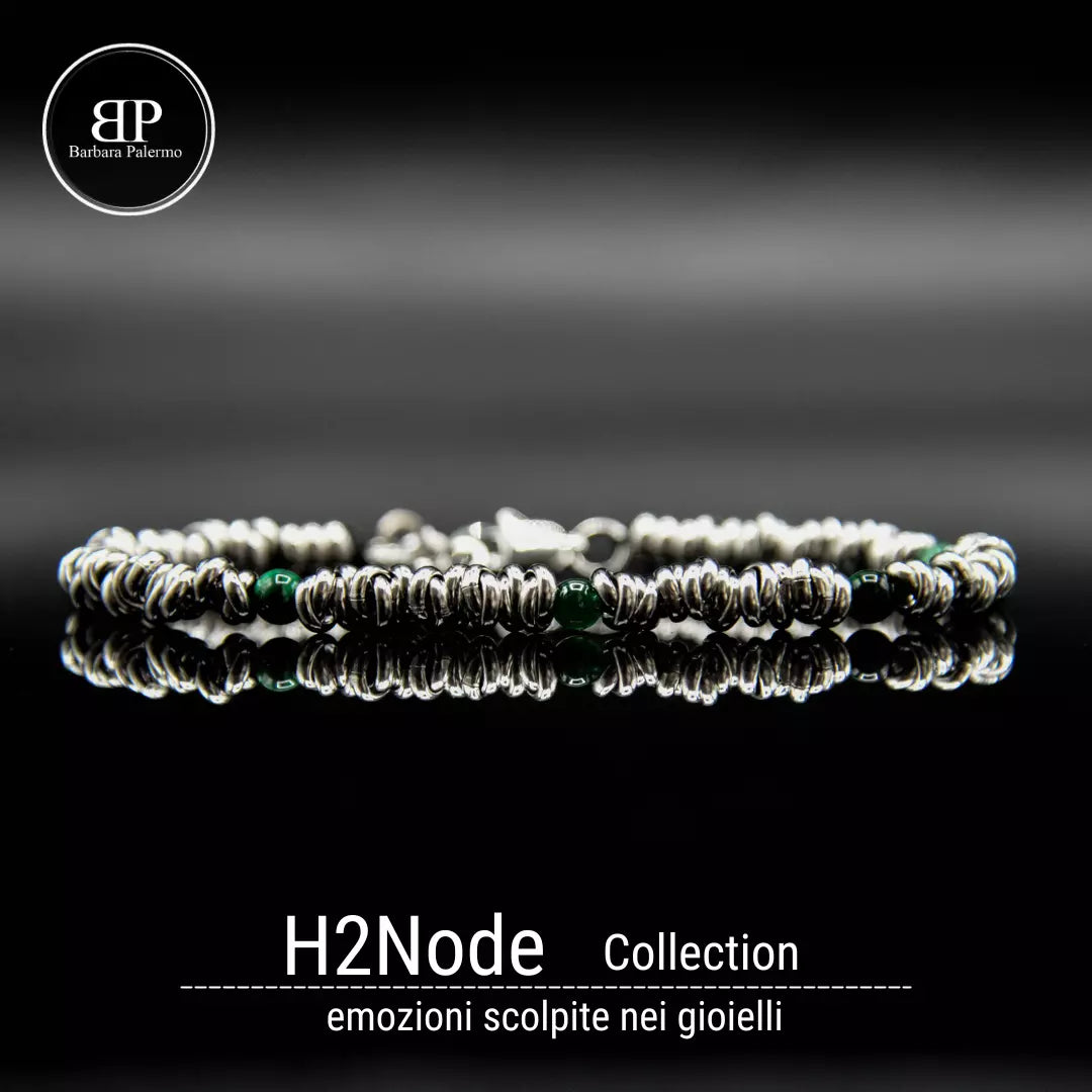 Bracciale H2Node - Occhio di Tigre verde