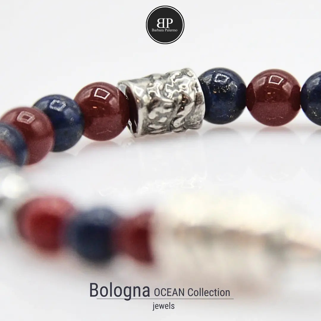 Bracciale Bologna Lapis e Rubellite