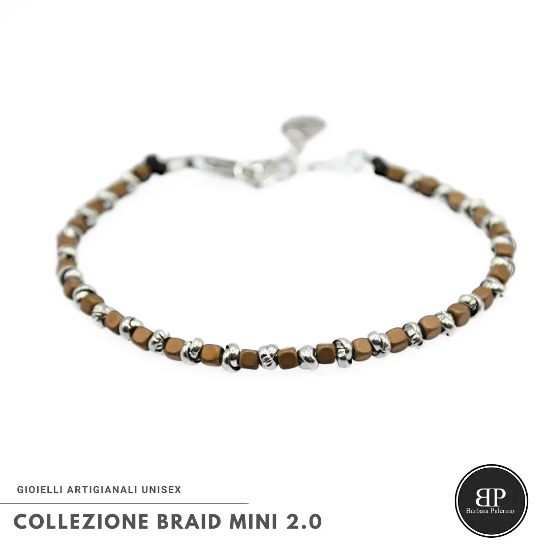 Bracciale Braid Mini 2.0 con Ematite Terracotta