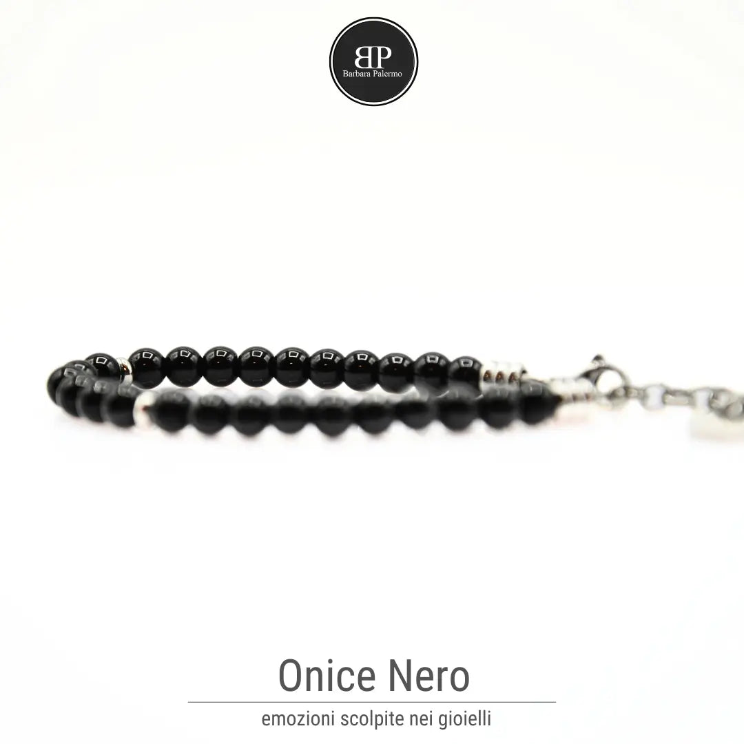 braccialetto onice nero