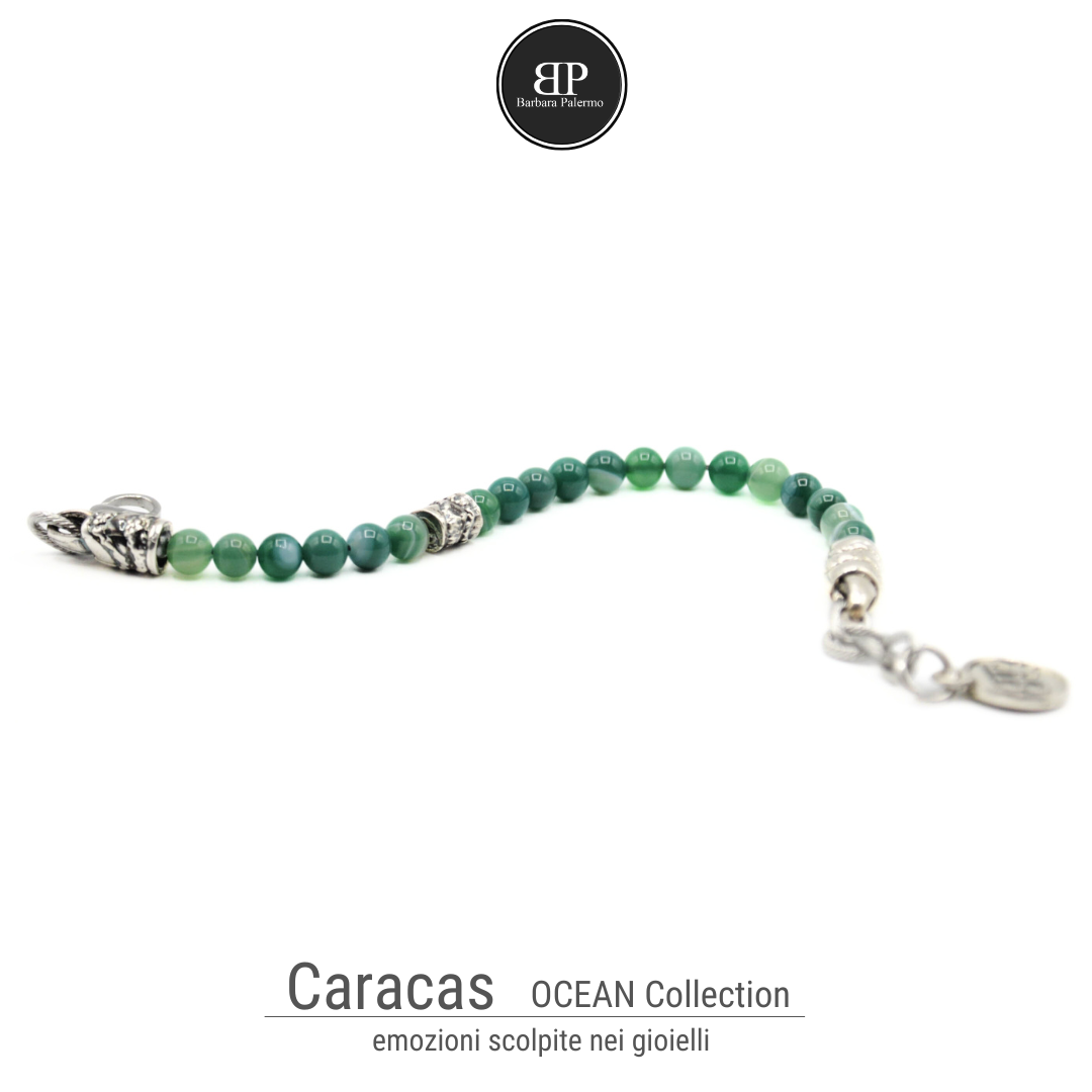 Bracciale Ocean in Agata verde Caracas