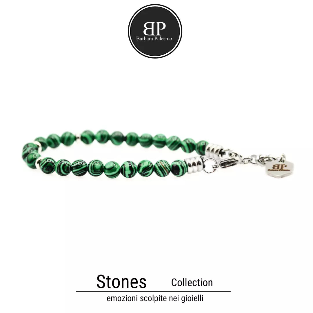 Steine: Malachit-Armband