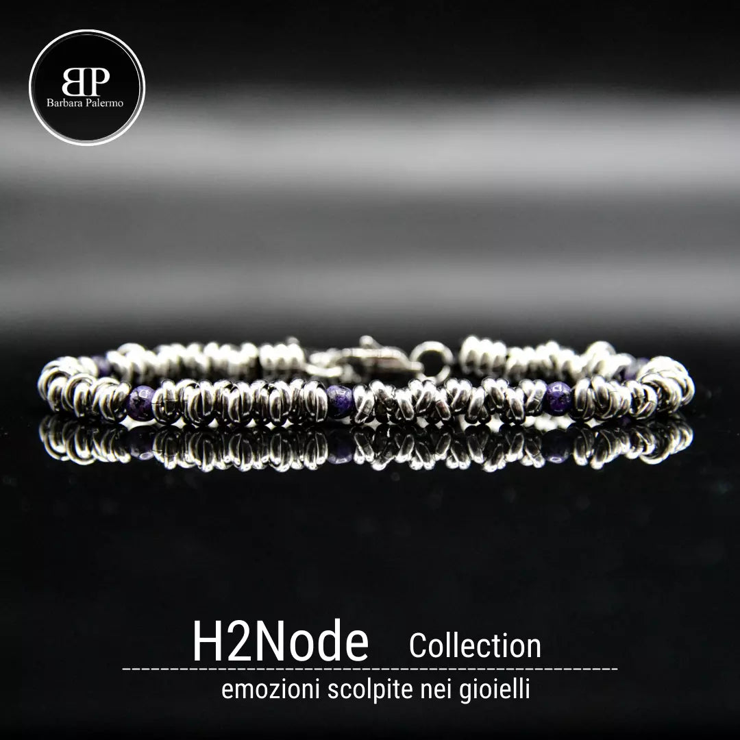 Bracciale H2Node con Pietre di Ametista