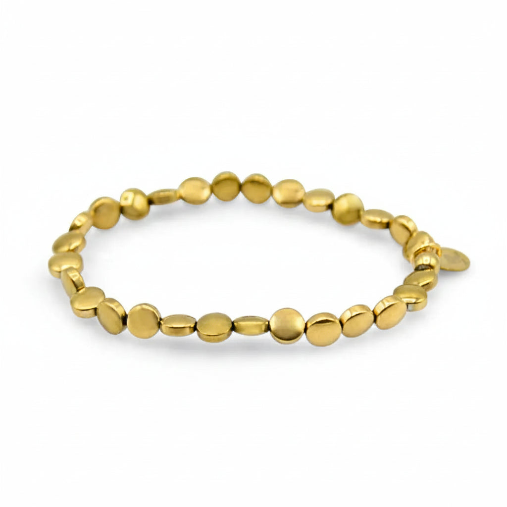 Eris Gold Smile Armband mit 5 mm Hämatit