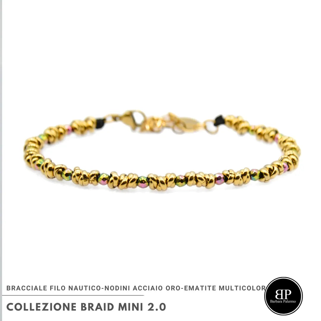 Bracciale Braid Mini 2.0 – Oro Multicolor Stile e Colore