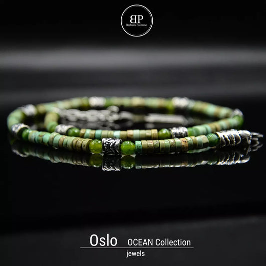 Collana agtata verde