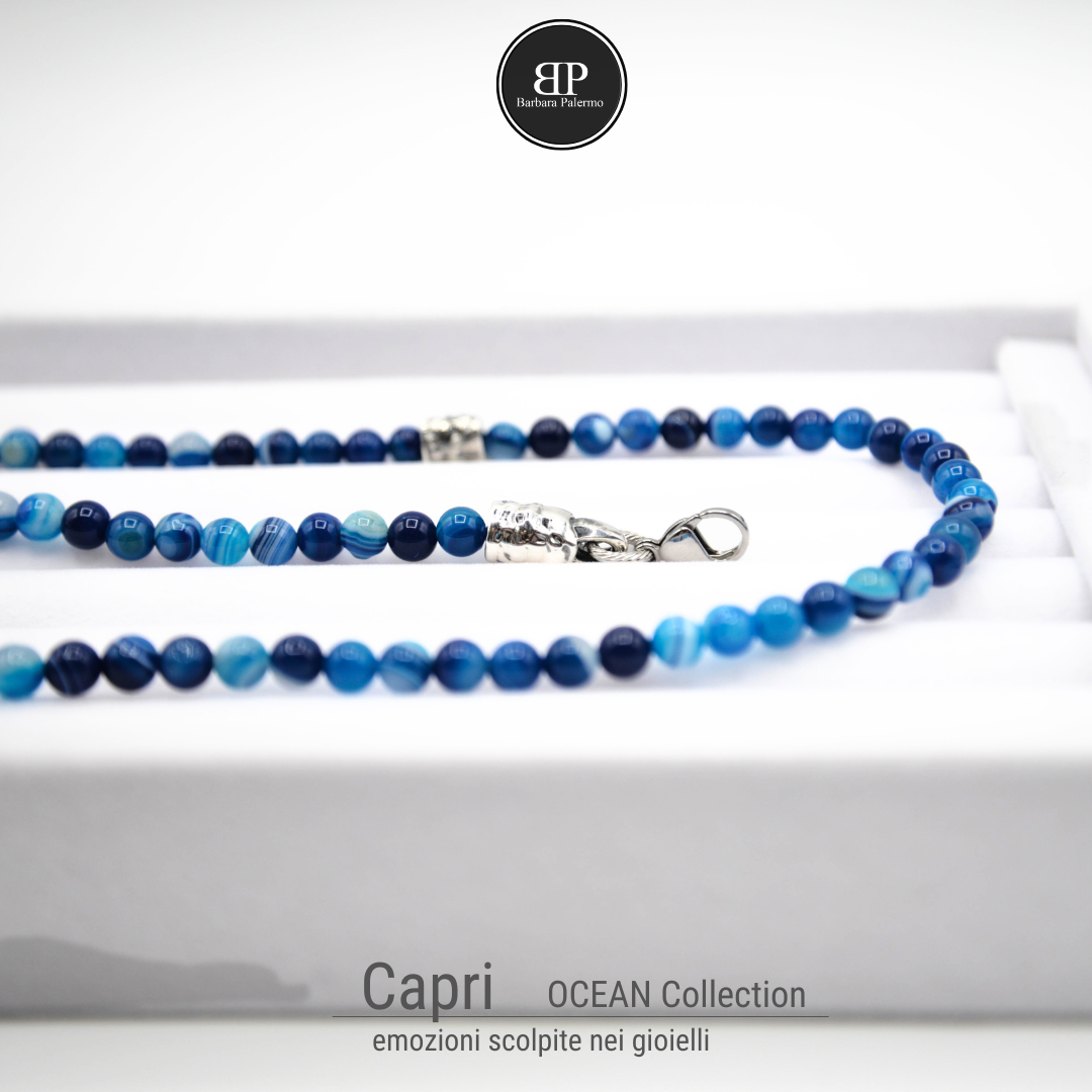 Collana Agata Blu Capri