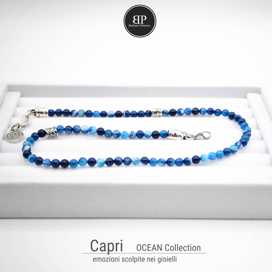 Collana Agata Blu Capri