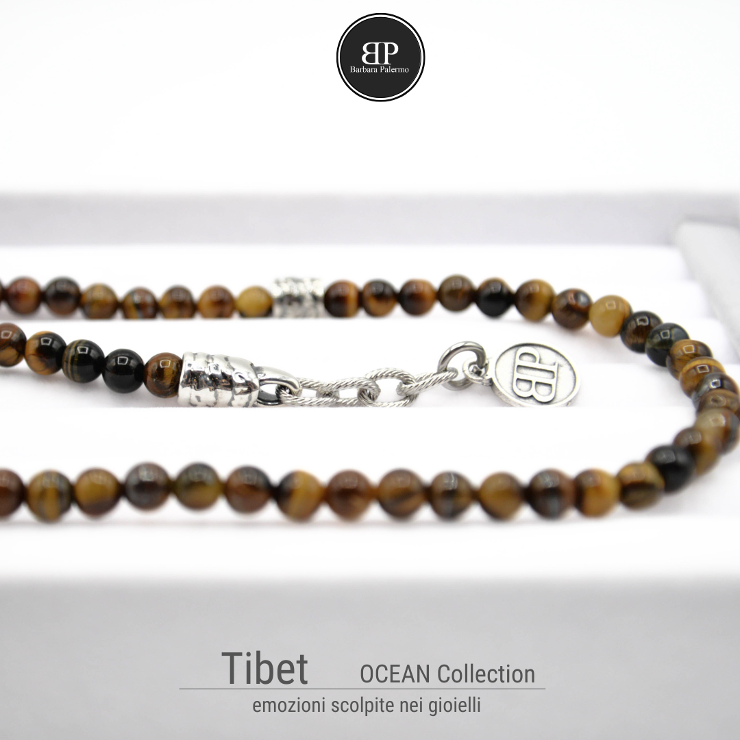 Collana Occhio di Tigre: Tibet la potente collana di pietre