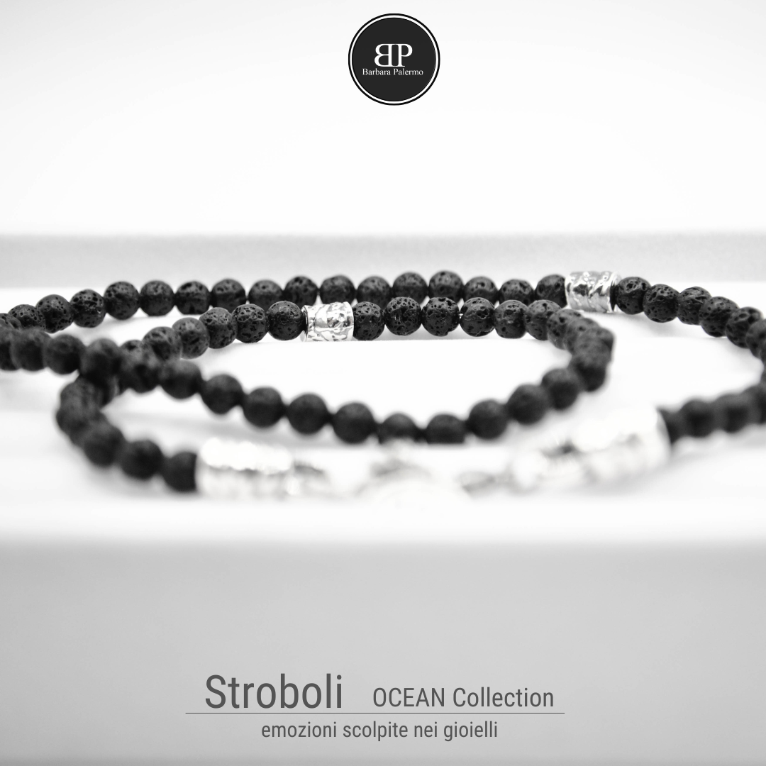 Collana in pietra lavica - Stromboli