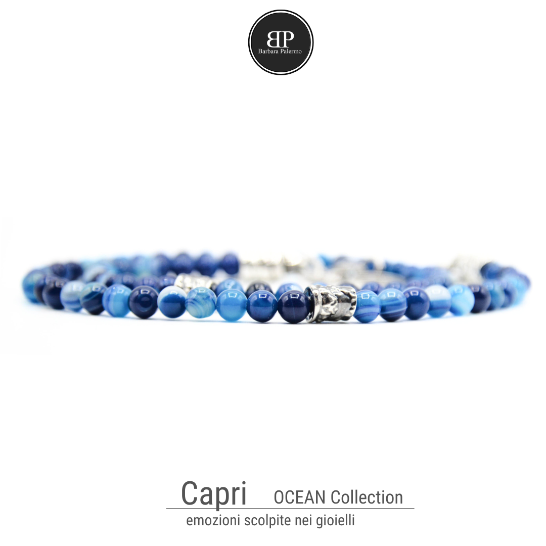Collana Agata Blu Capri