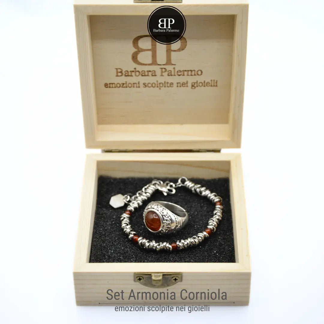 Karneol Harmonie Set: Ring & Armband