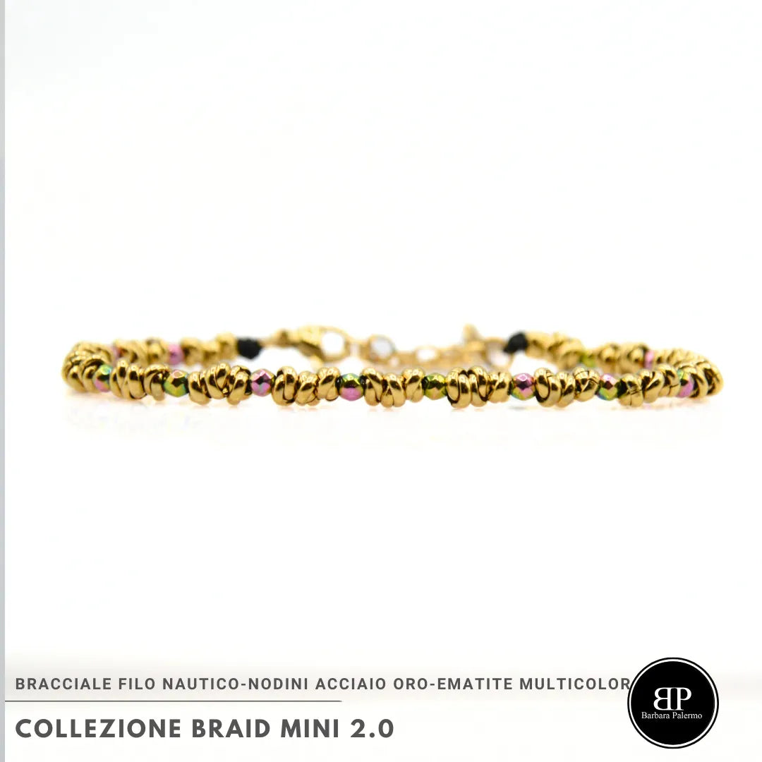 Bracciale Braid Mini 2.0 – Oro Multicolor Stile e Colore