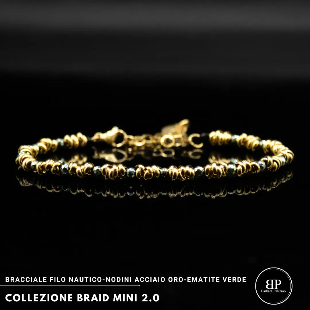 Bracciale Braid Mini 2.0 Gold & Green