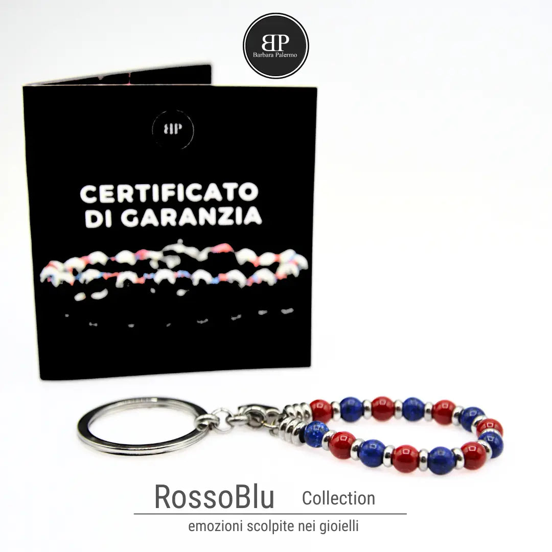 Portachiavi RossoBlu – Simbolo di Passione e Identità