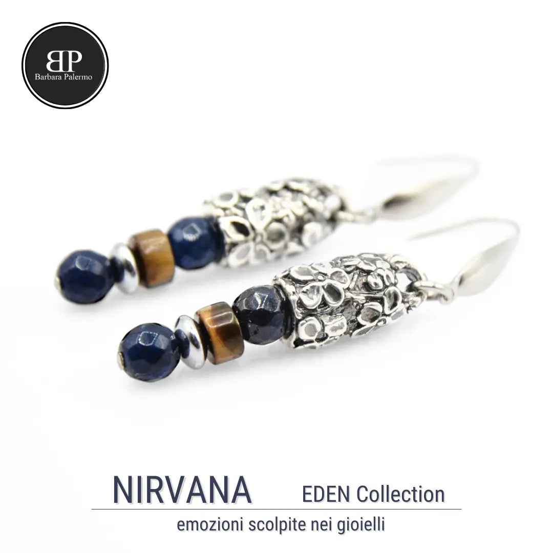 Nirvana Ohrringe: Harmonie in Blau und Silber