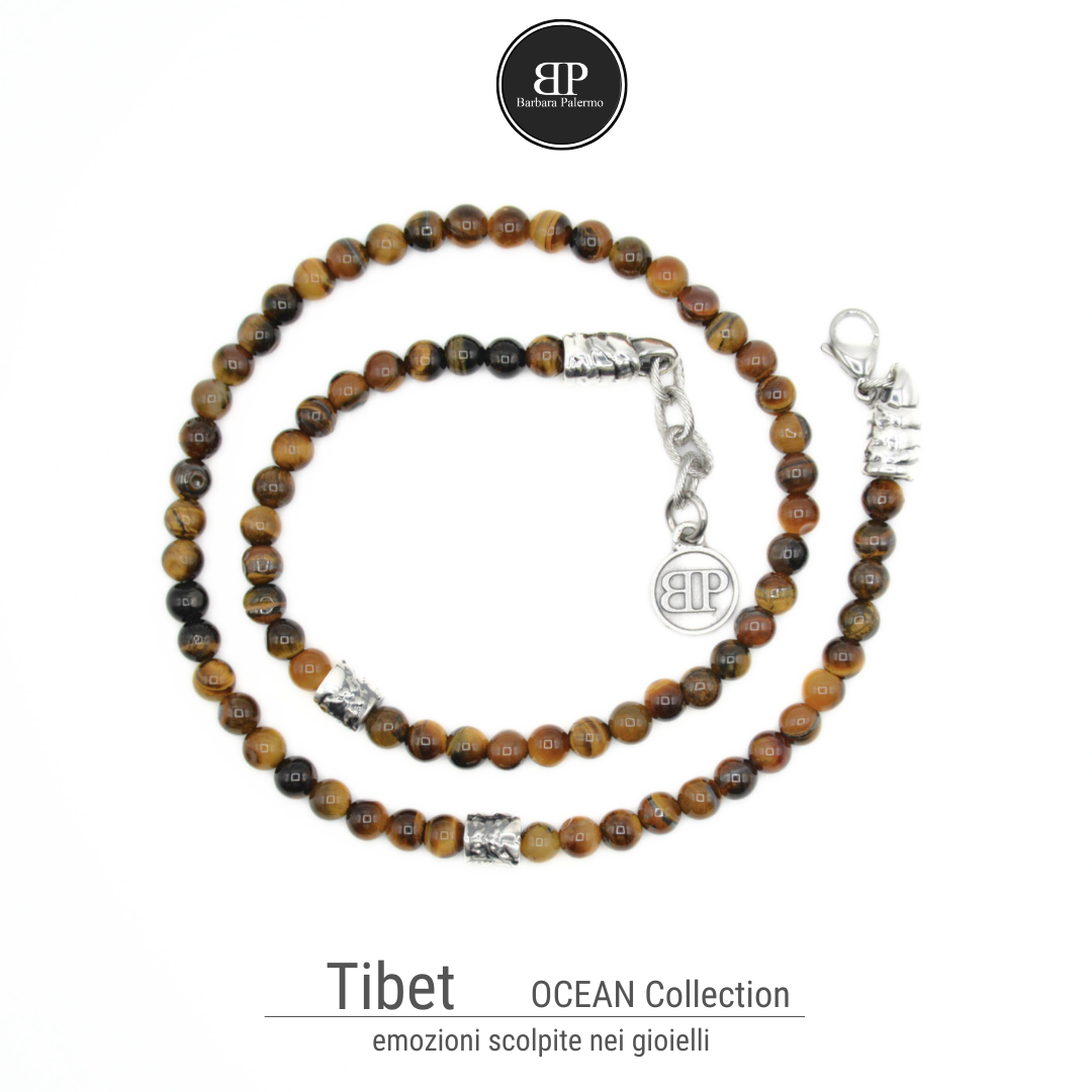 Collana Occhio di Tigre: Tibet la potente collana di pietre