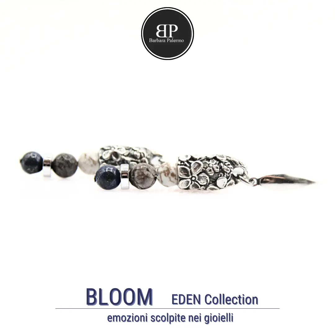 Orecchini artigianali con pietre Bloom: Eleganza Floreale