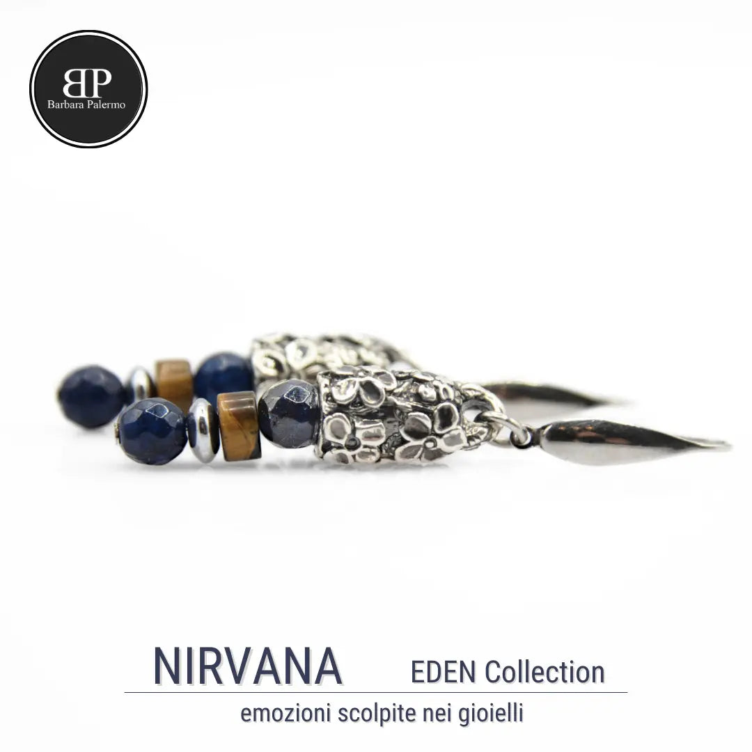 Nirvana Ohrringe: Harmonie in Blau und Silber