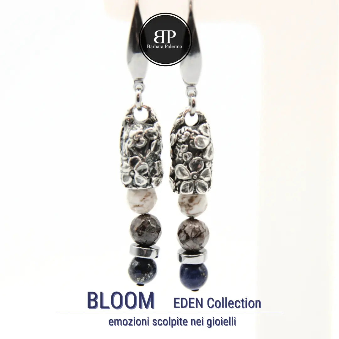 Orecchini artigianali con pietre Bloom: Eleganza Floreale