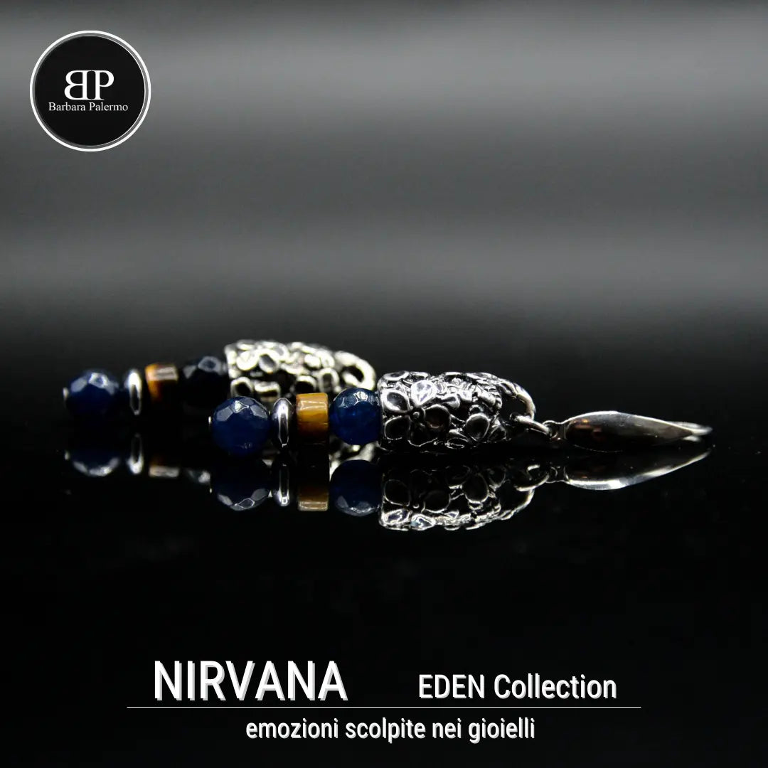 Nirvana Ohrringe: Harmonie in Blau und Silber