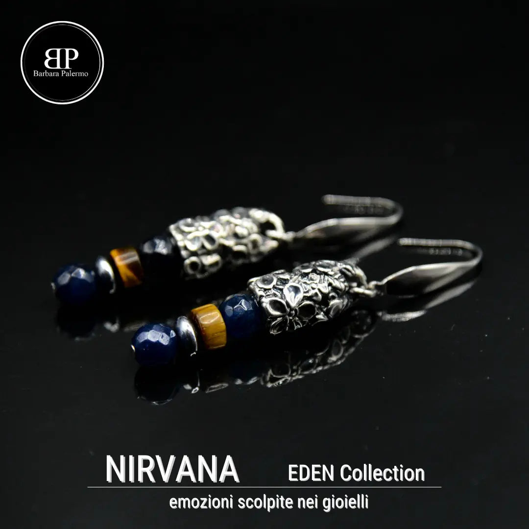 Nirvana Ohrringe: Harmonie in Blau und Silber