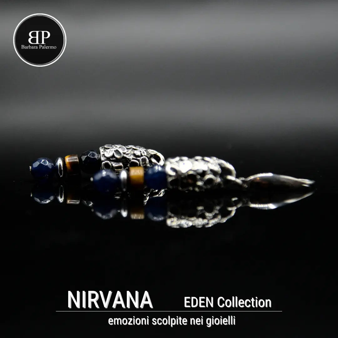 Nirvana Ohrringe: Harmonie in Blau und Silber