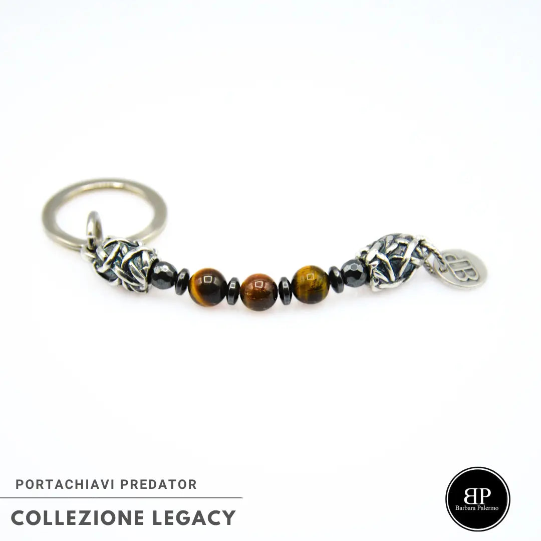 Portachiavi "Predator" con Occhio di Tigre