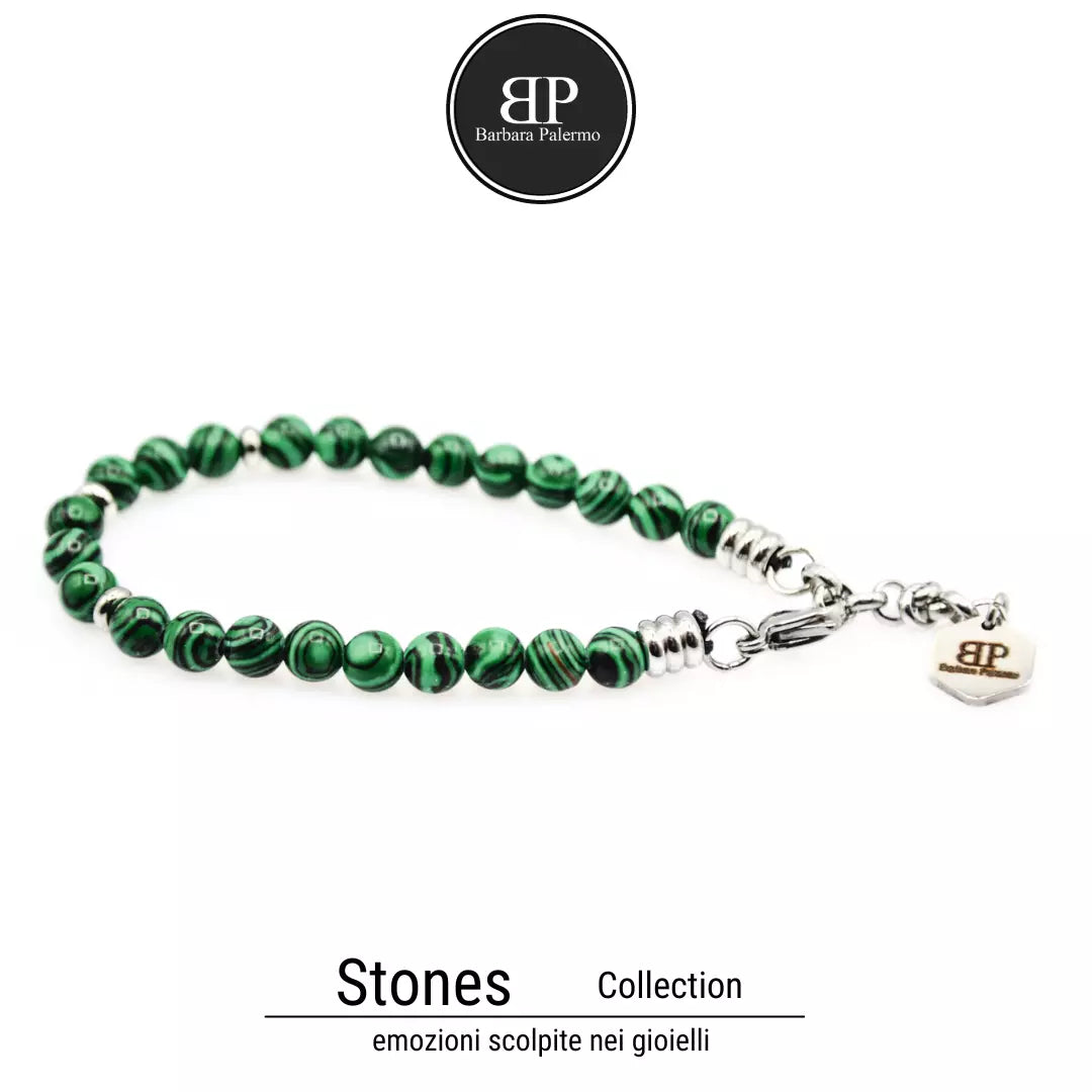 Steine: Malachit-Armband