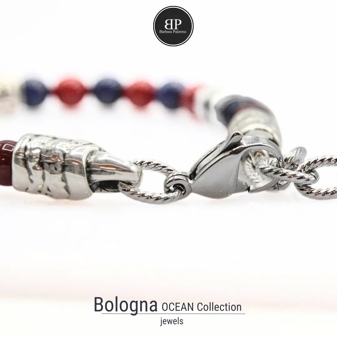 Bracciale Bologna Lapis e Rubellite