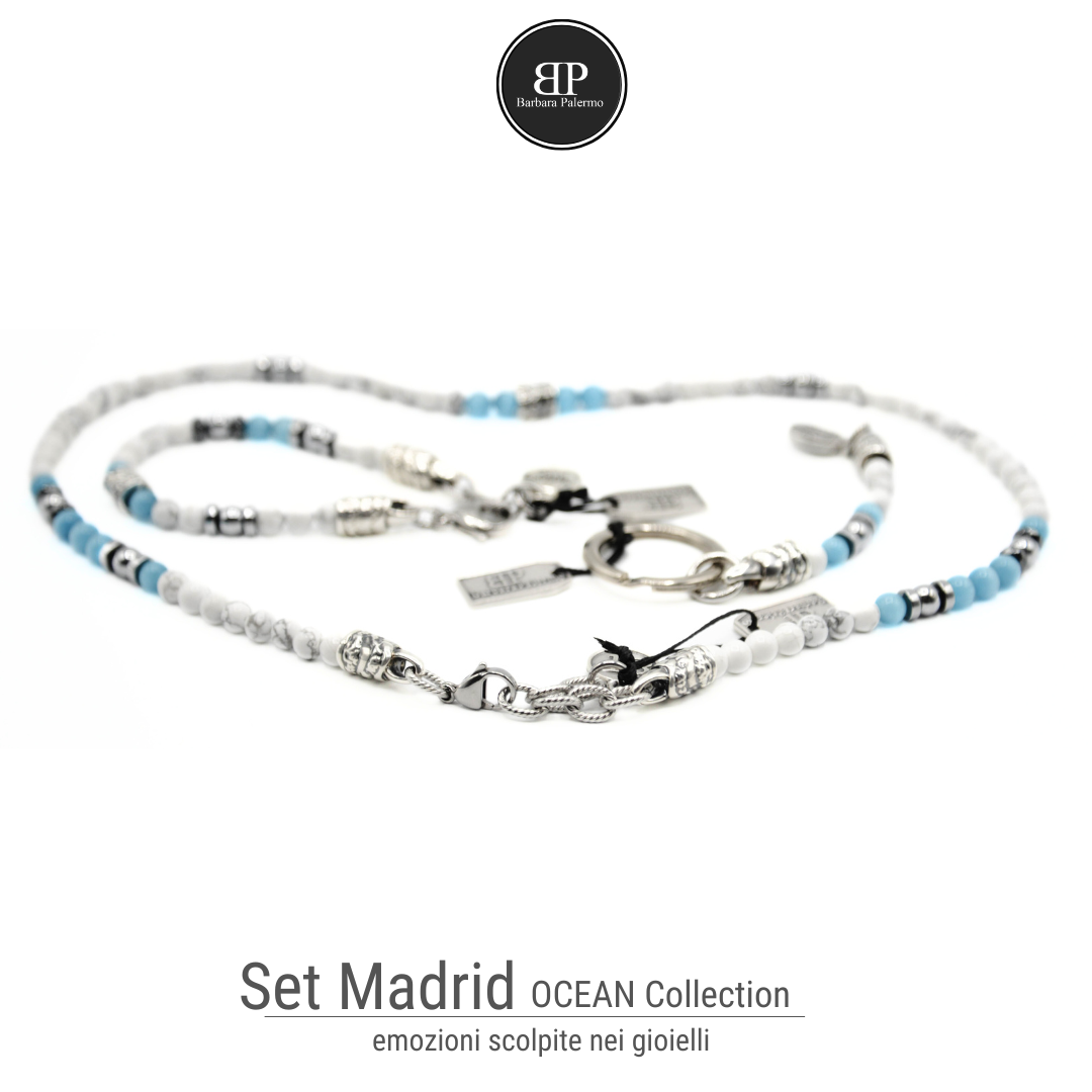 Set Madrid - Collana, Bracciale e Portachiavi