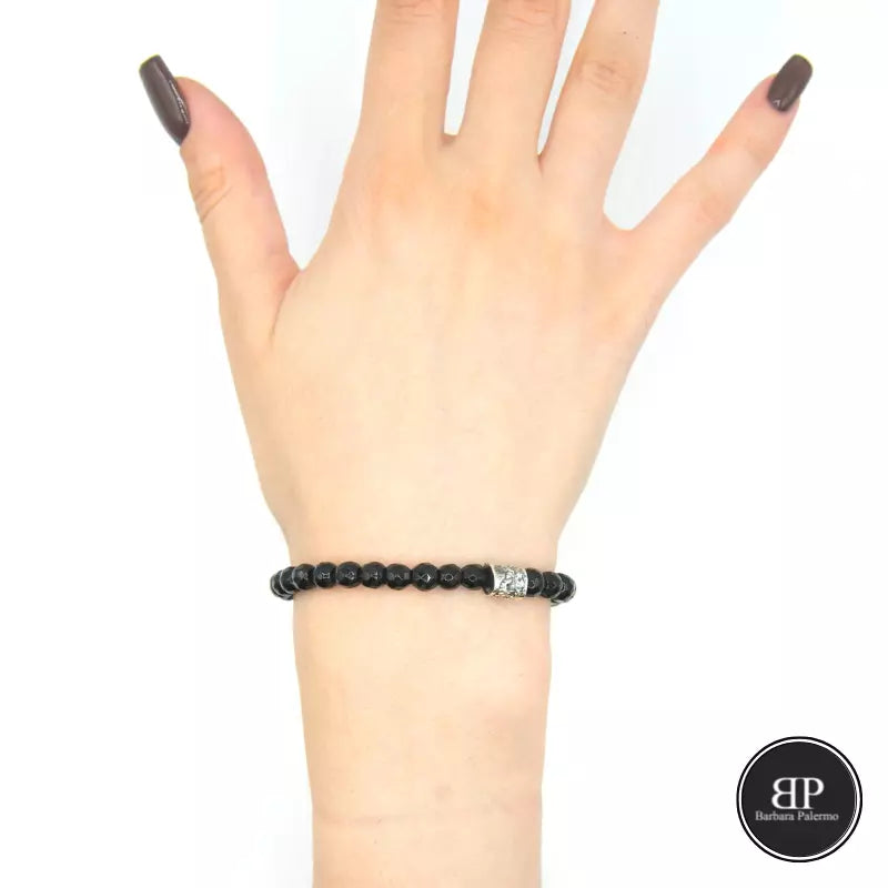 Bracciale Onice Nero sfaccettato Ocean Dubai