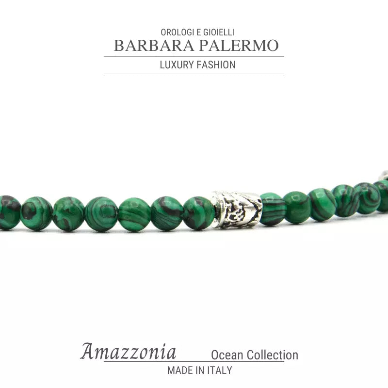 Bracciale in Malachite verde Ocean Amazzonia