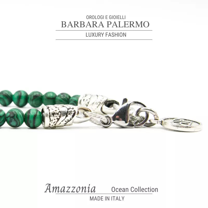Bracciale in Malachite verde Ocean Amazzonia