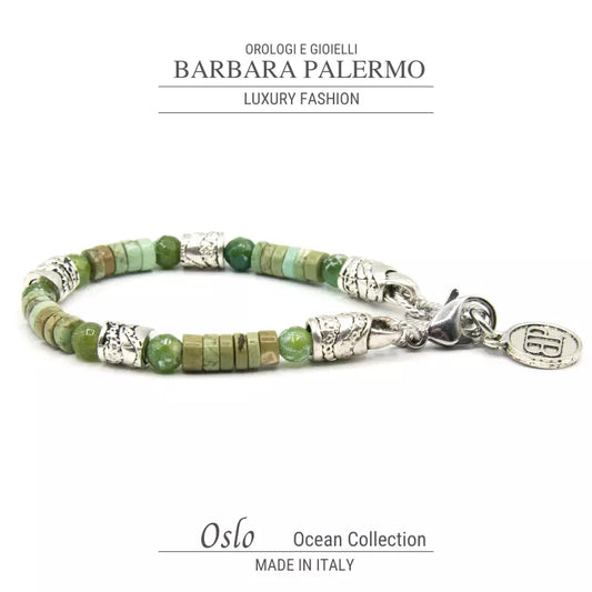 Bracciale Agata verde e rondelle Muschiata Ocean Oslo