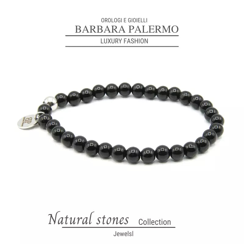 Steine: Armband aus schwarzem Onyx
