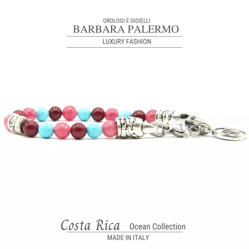 Bracciale di Giada rosa e Turchese Ocean Costa Rica