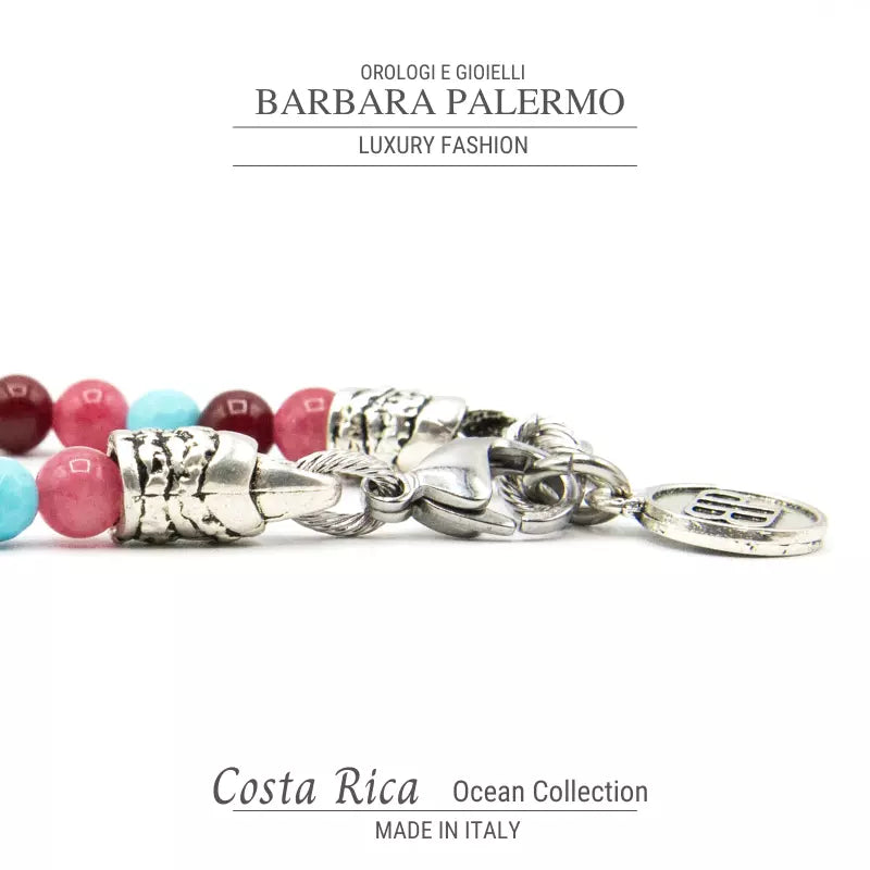 Bracciale di Giada rosa e Turchese Ocean Costa Rica