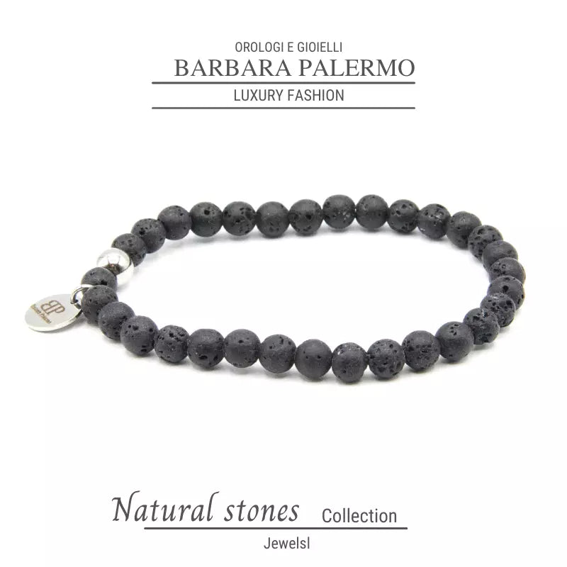 Steine: elastisches Lavastein-Armband
