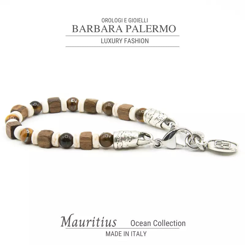 Bracciale Noce, Aulite e Occhio di Tigre Ocean Mauritius