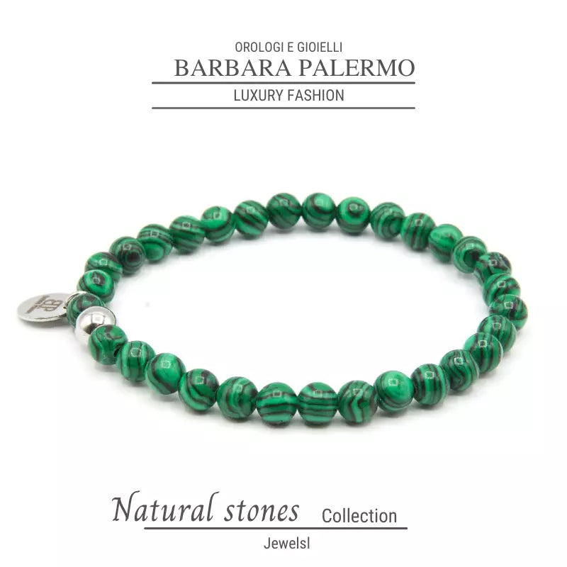 Steine: elastisches Malachit-Armband