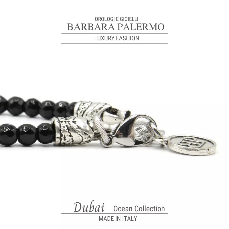 Bracciale Onice Nero sfaccettato Ocean Dubai