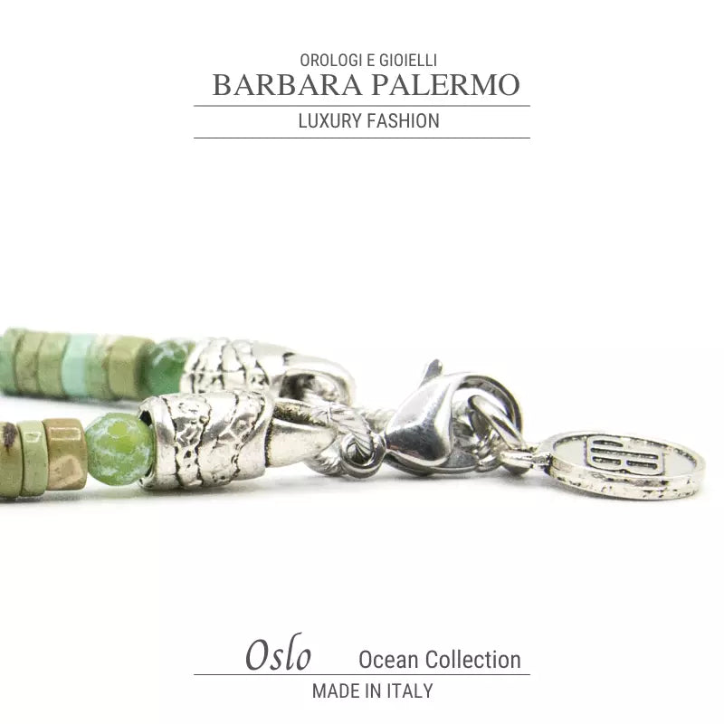 Bracciale Agata verde e rondelle Muschiata Ocean Oslo