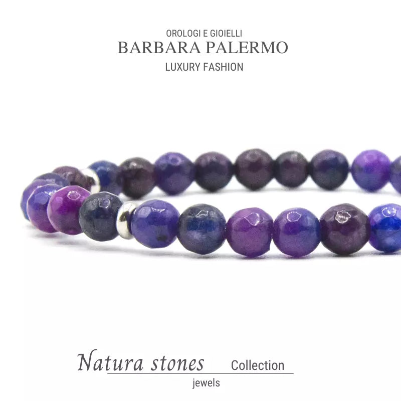 Stones: bracciale Agata sfacettata con moschettone
