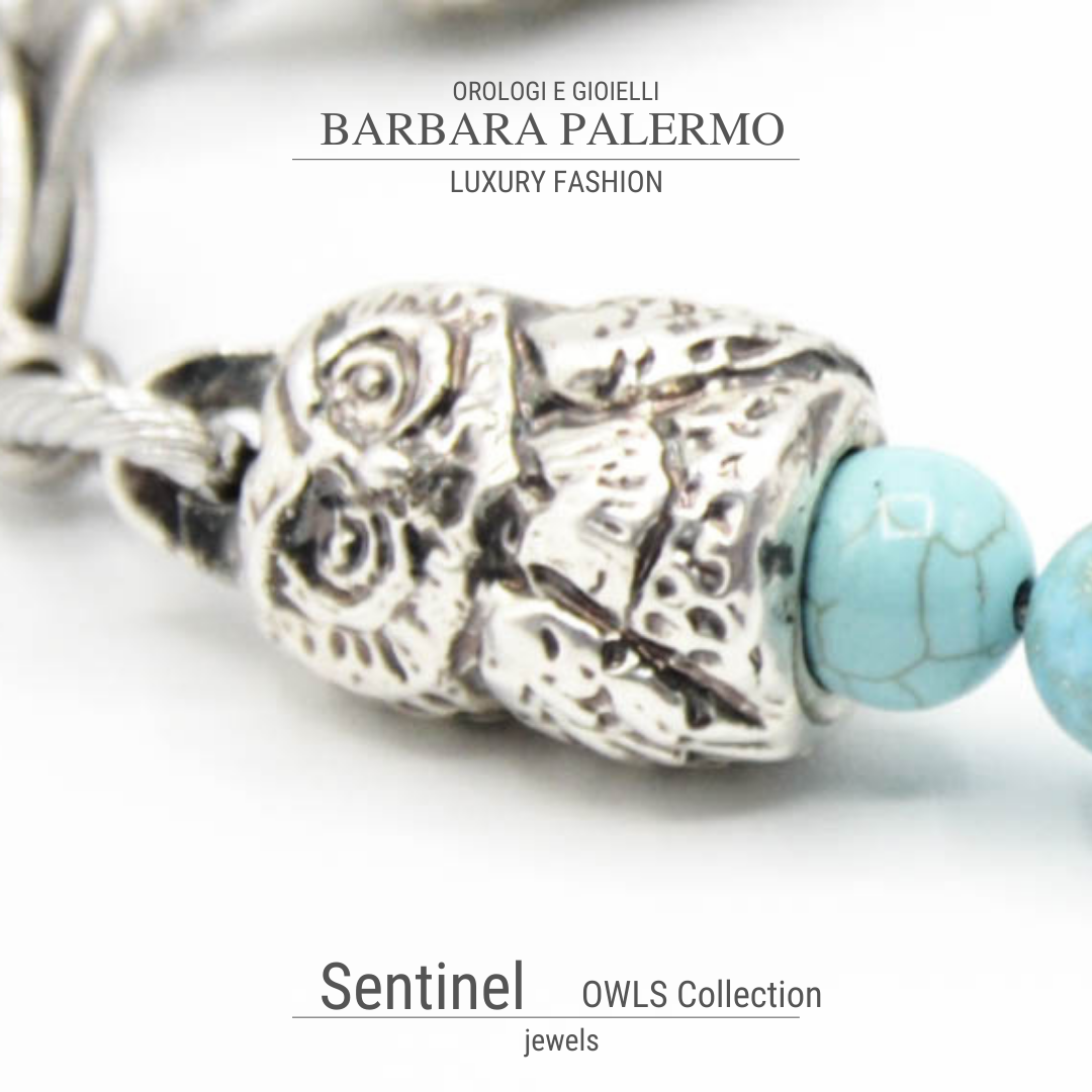 Sentinel – Türkisfarbenes Steinarmband mit Eule