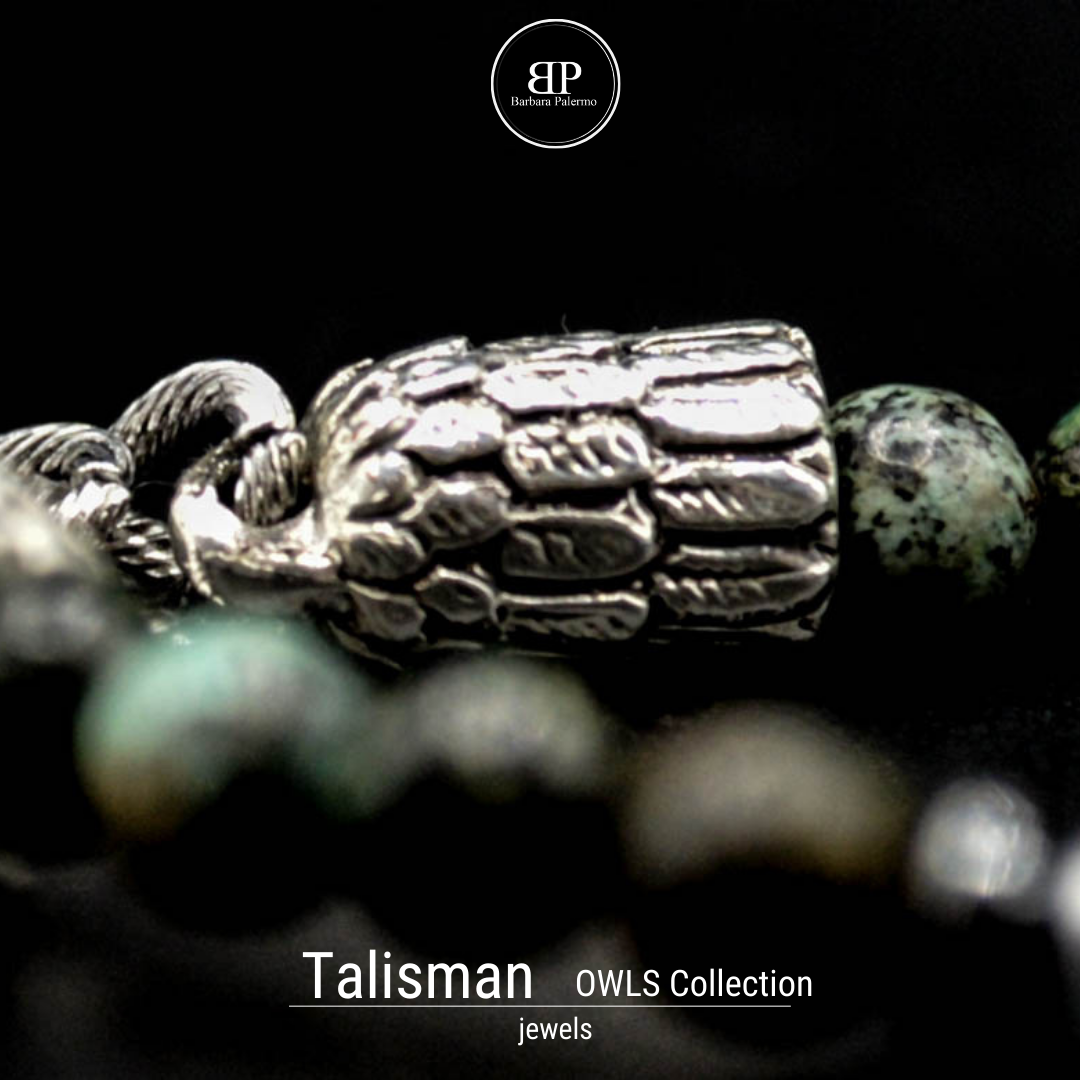 Bracciale Talisman - con gufo e turchese Africano